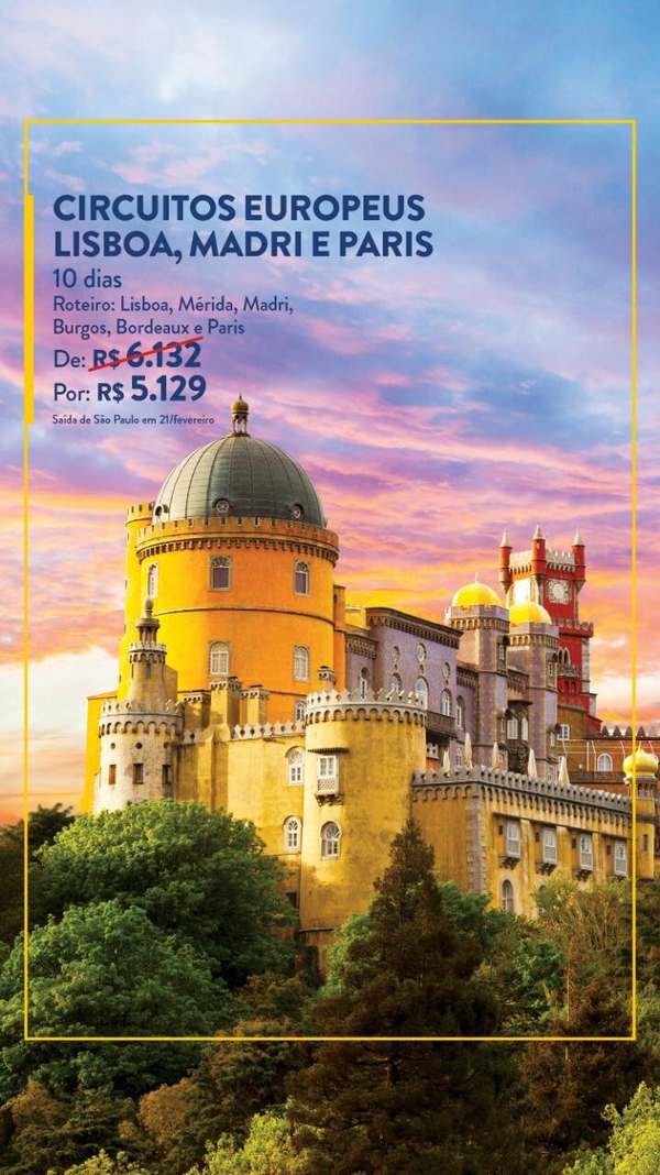 Circuitos Europeus Lisboa, Madri e Paris