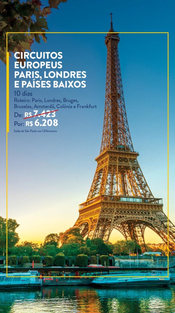 Circuitos Europeus Paris, Londres e Países Baixos