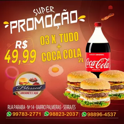 3X Tudo e Coca Cola 2L
