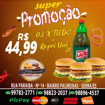 3X Tudo e Refri Uai 2L