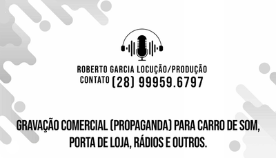 Gravação de áudio comercial propaganda 